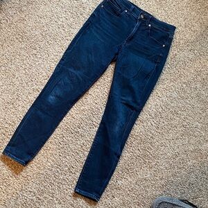 Express Dark Indigo Women's Skinny Jeans - Mid Rise